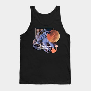 Surreal Hope Worlds Astronaut Earth Mars Modern Art with a Hidden Message Tank Top